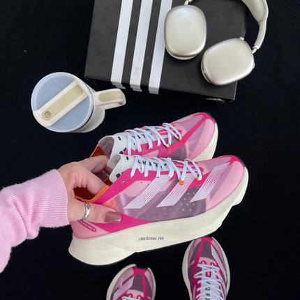 Ad Adizero Adios Pro 3 Pink Branco Laranja