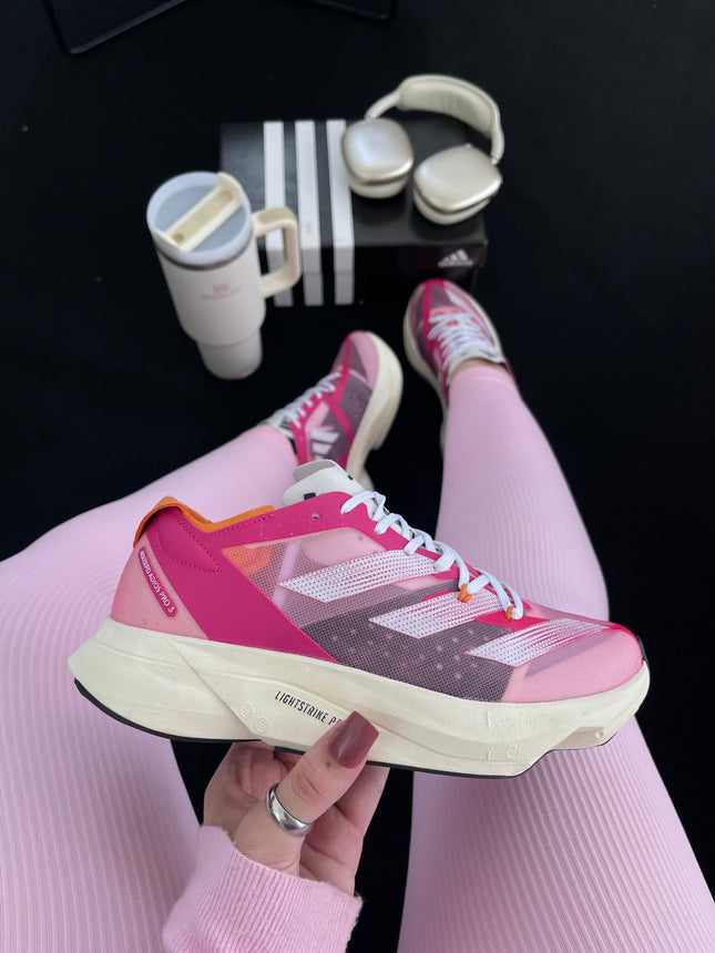 Ad Adizero Adios Pro 3 Pink Branco Laranja