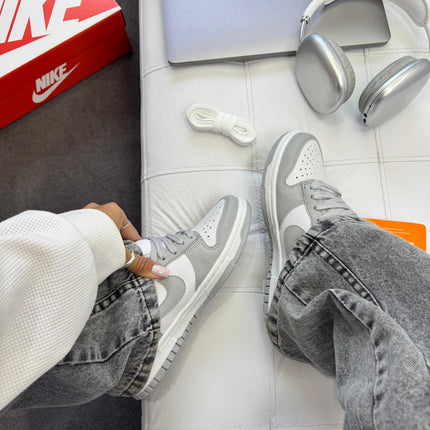 Nk Dunk Low Branco Cinza