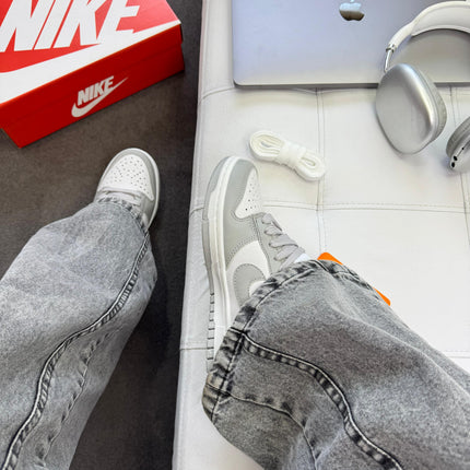 Nk Dunk Low Branco Cinza