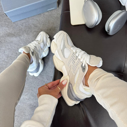 NB 9060 Cinza Branco Couro